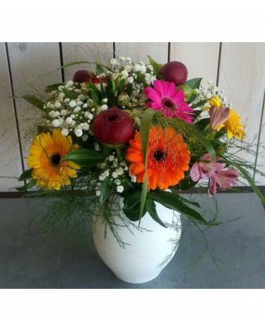 Bouquet gerbera et fleurs de saison