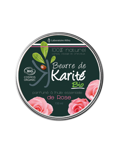 Beurre de karité - huile essentielle rose - 150 ml