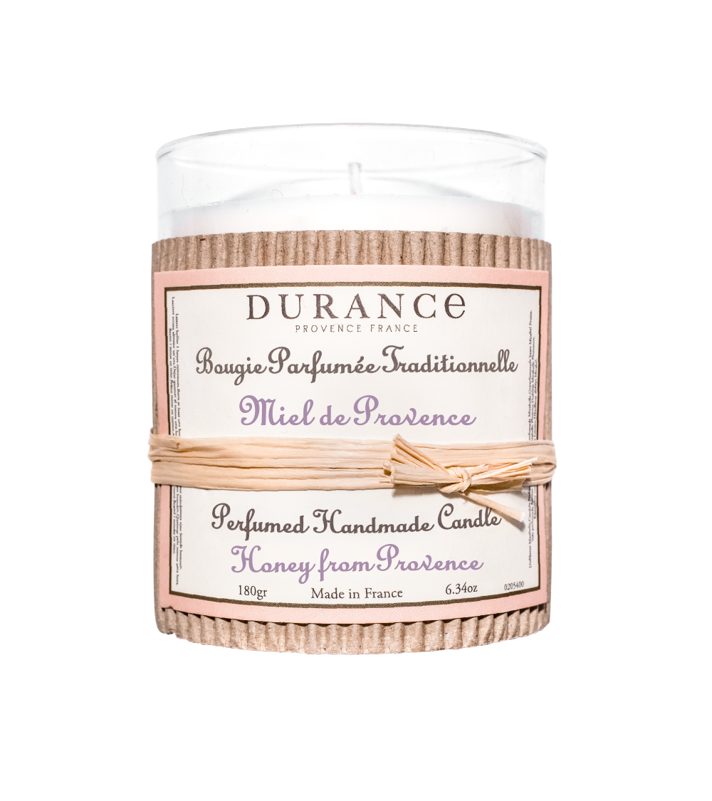 Bougie parfumée traditionnelle Miel de Provence - 180 gr - Maison Durance